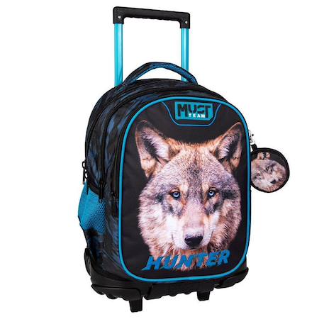 Sac à dos à roulettes must loup hunter 45 cm trolley  - vertbaudet enfant