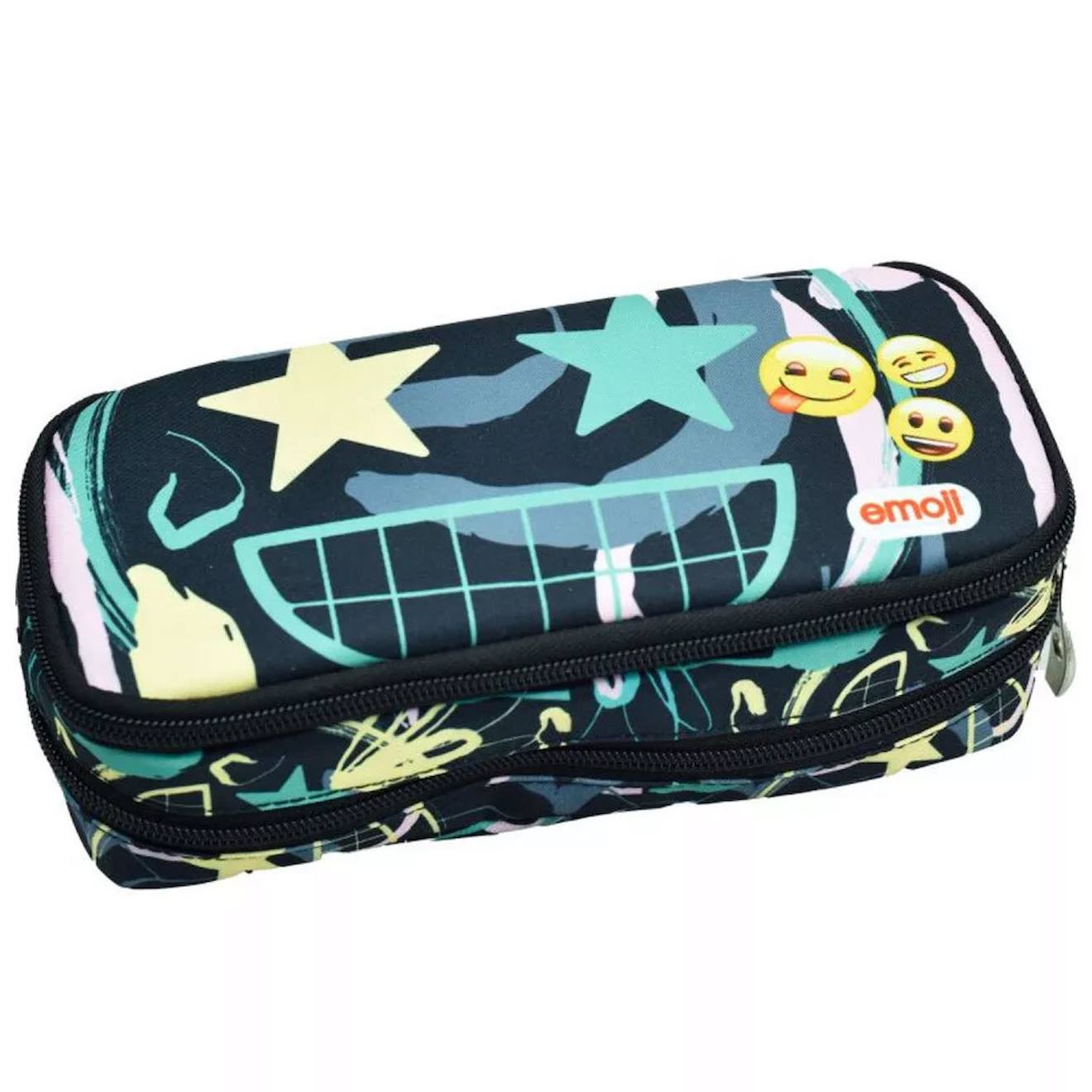 Trousse Emoji Double Zip Motifs Graffiti 23 Cm Noir Jaune Gris 13 €