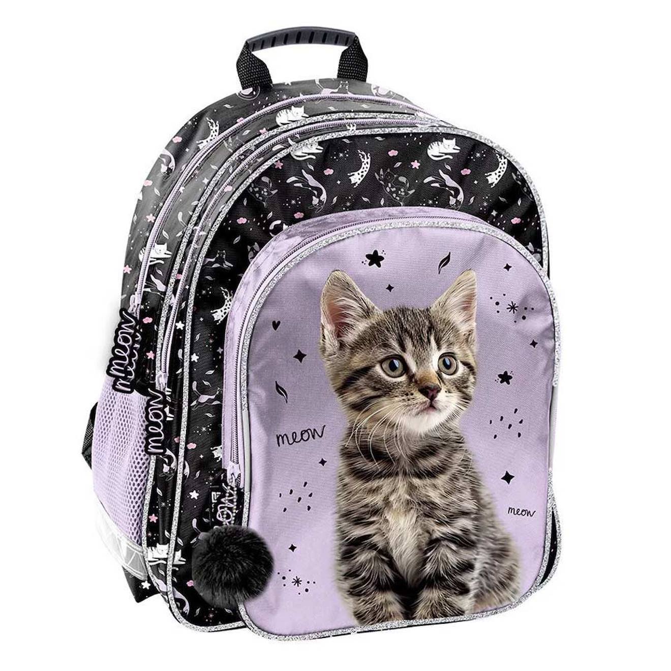 Sac Dos Chat Meow 38 Cm - 2 Cpt Multicolore 29$