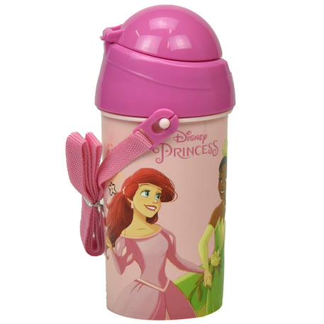 Bouteille d eau fille 500 ml disney princesses en pvc avec paille et dragonne disney princess  - vertbaudet enfant