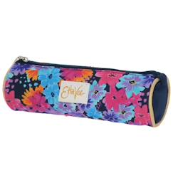 -Trousse fille cylindrique textile imprimé floral