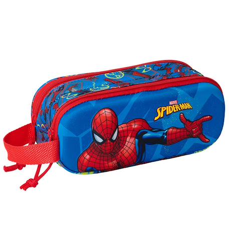 Trousse double safta spider-man 3d en polyester  - vertbaudet enfant
