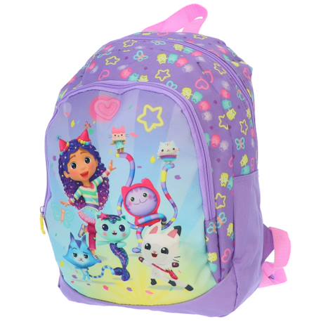 Sac à dos 1 compartiment gabby et la maison magique party 38 cm  - vertbaudet enfant
