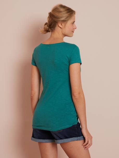 T-shirt tunisien de grossesse blush foncé+vert lichen 8 - vertbaudet enfant 