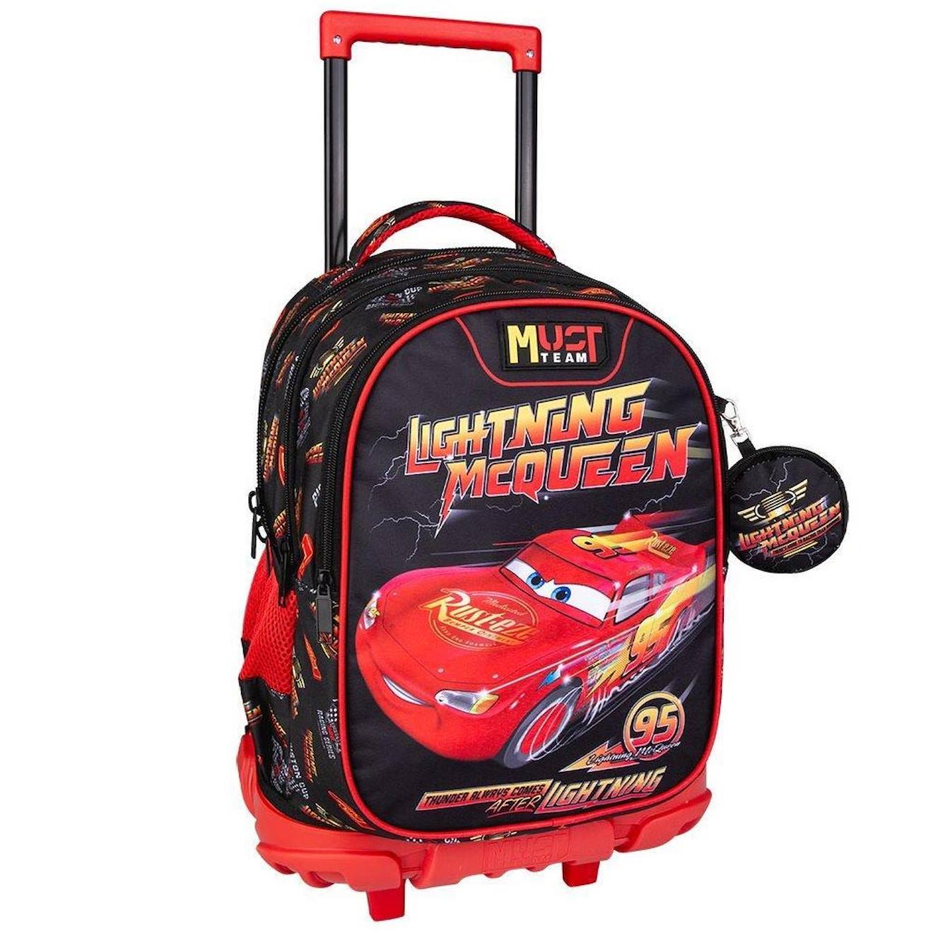 Sac Dos Roulettes Cars Lightning Mcqueen 3 Compartiments 45 Cm Jaune 51 €