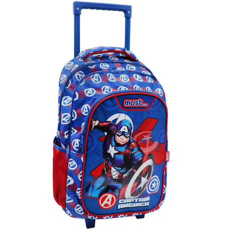 Garçon-Accessoires-Sac à dos à roulettes captain america avengers 3 compartiments 45 cm