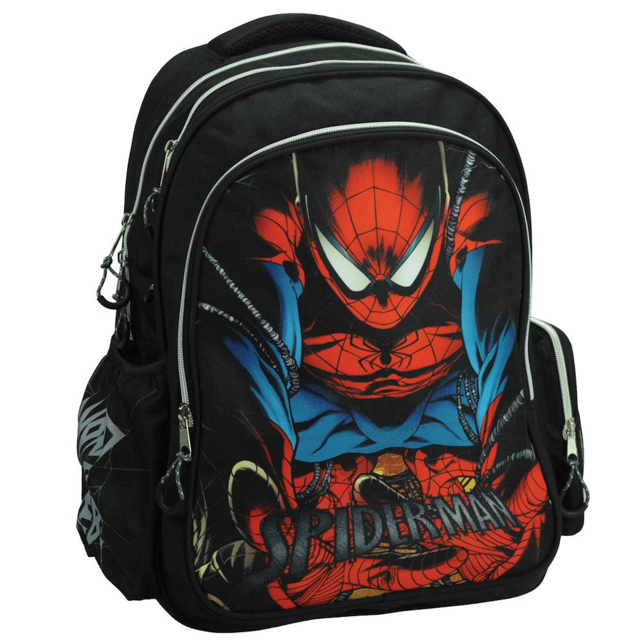 Sac À Dos Scolaire Garçon Spider-man En Textile Résistant Spiderman Noir