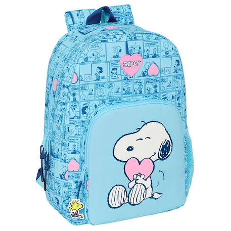 Fille-Sac à dos scolaire fille imprimé peanuts en textile snoopy