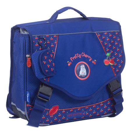 Fille-Accessoires-Cartable tissu imprimé cerises teo jasmin 38 cm
