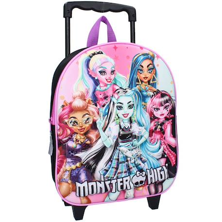 Garçon-Accessoires-Cartable, trousse-Sac à dos à roulettes monster high the boo crew 3d 32 cm - maternelle