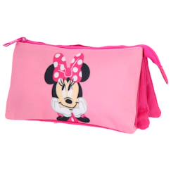 Trousse triple compartiment toile minnie mouse disney  - vertbaudet enfant