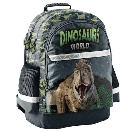 Sac à dos scolaire dinosaurs world avec 2 compartiments 42 cm  - vertbaudet enfant