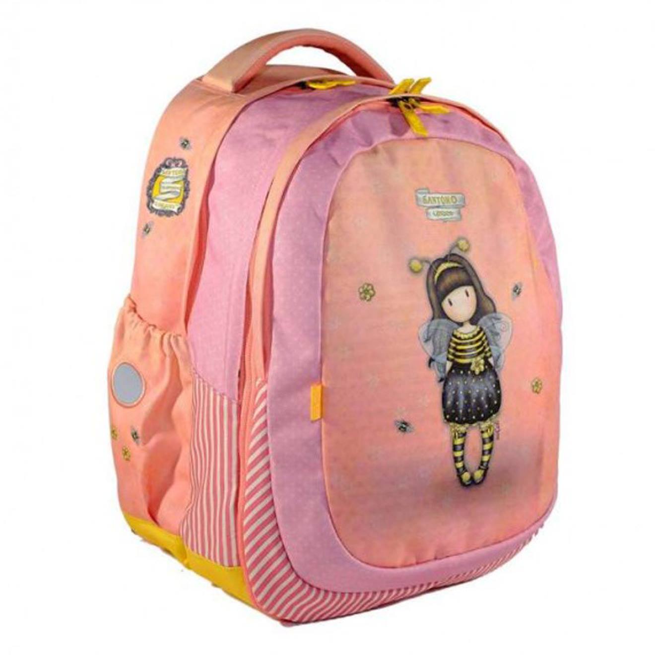 Sac À Dos Fille 2-en-1 Imprimé Gorjuss Santoro Music 44 Cm Pêche