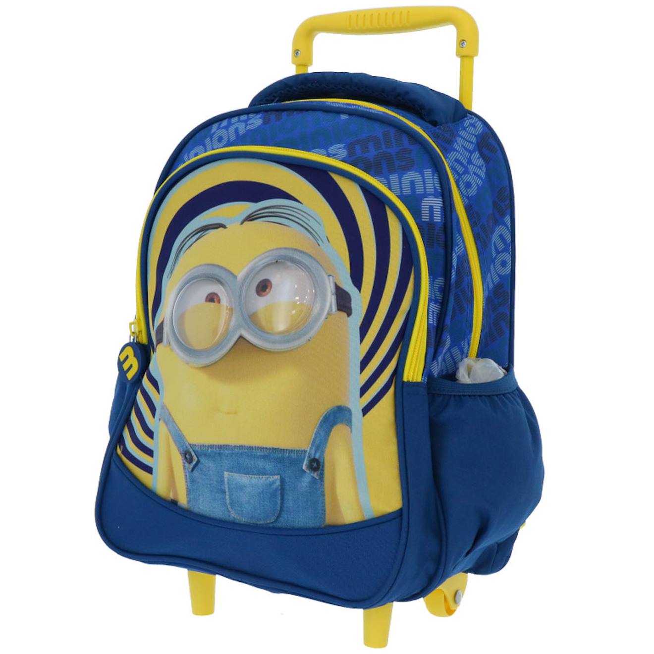 Sac À Dos À Roulettes Enfant Garçon Minions Pour Lécole Primaire 39 Cm Bleu / Jaune