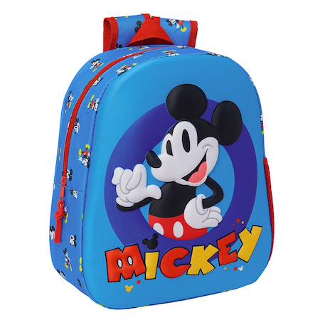 Sac à dos maternelle 3d mickey mouse 33 cm ajustable  - vertbaudet enfant
