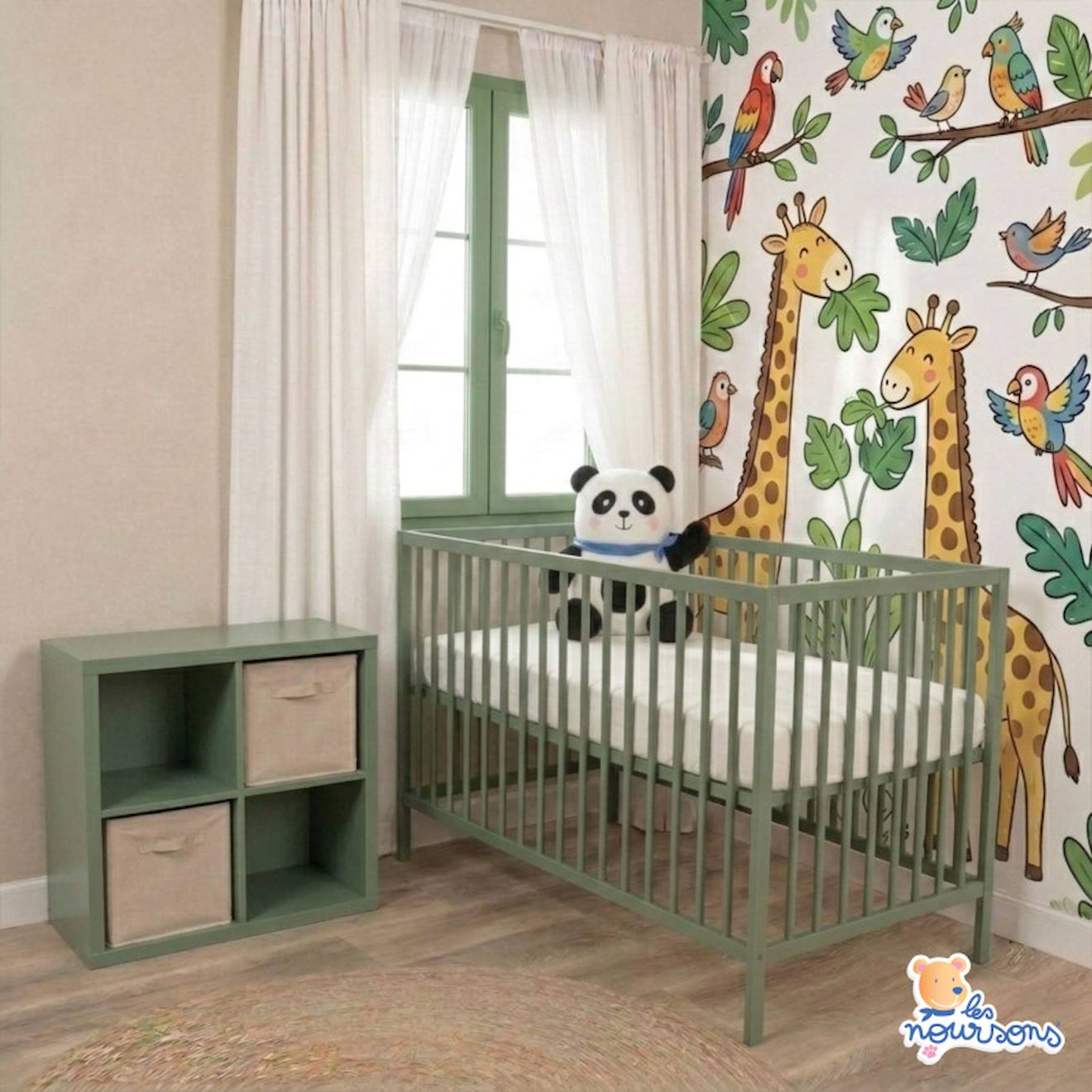 Matelas Bébé Bamboo Blanc (Les Noursons) - Image 1