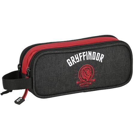 Garçon-Accessoires-Fourniture scolaire-Trousse-Trousse garçon rectangulaire en tissu toile 2 compartiments harry potter