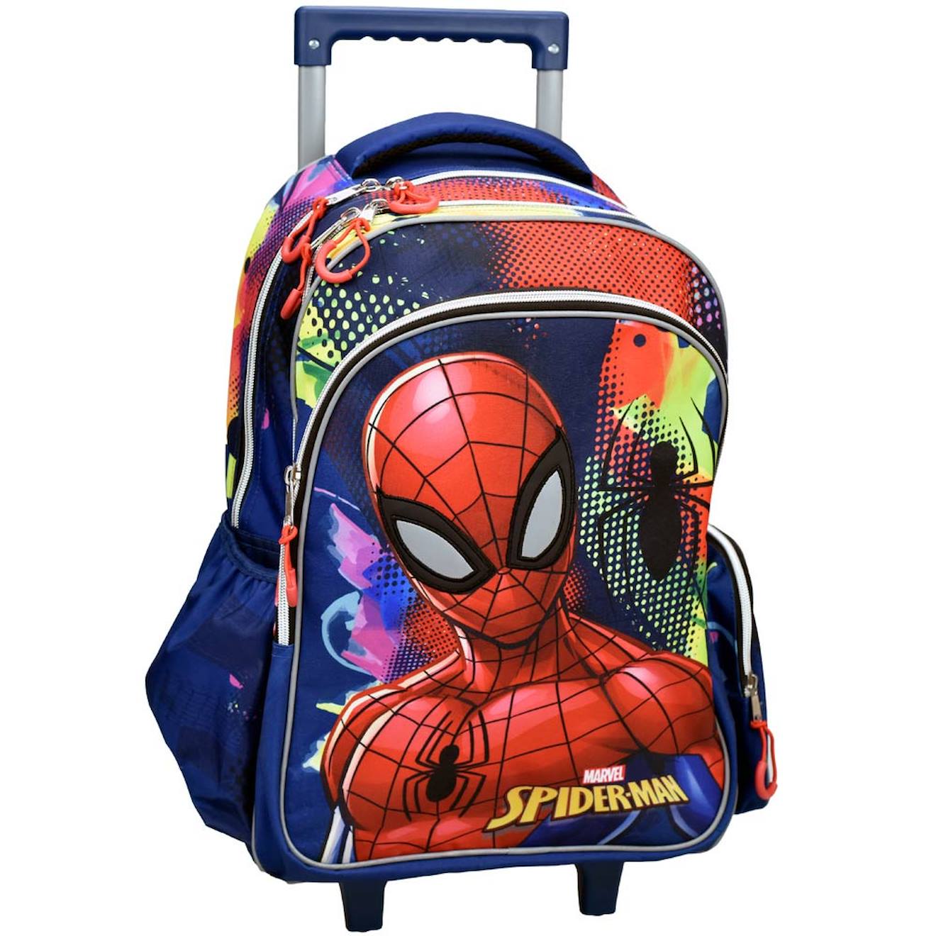 Sac À Dos Trolley Garçon Polyester Motif Spider-man Spiderman Bleu