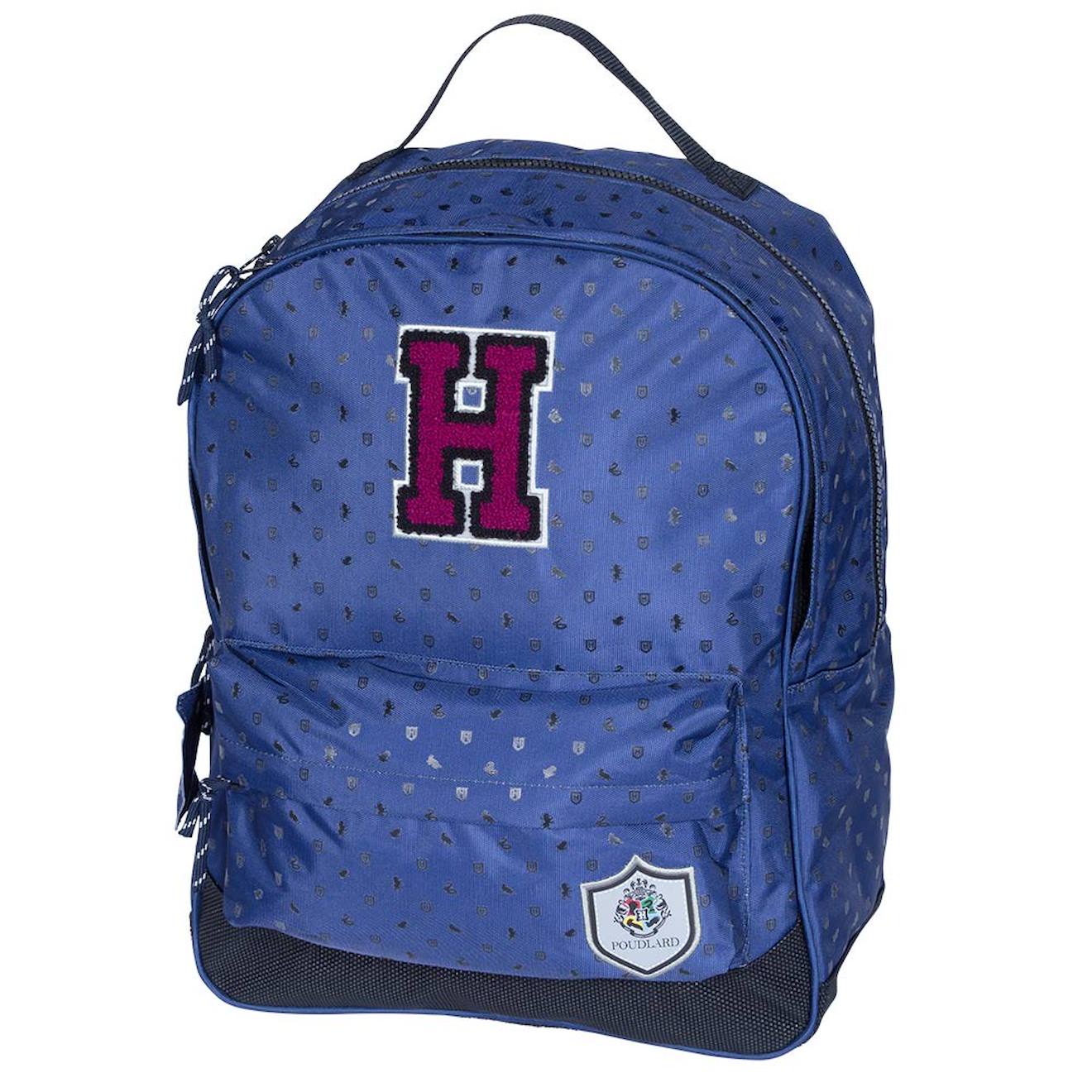Sac À Dos Garçon Harry Potter Poudlard Avec 2 Compartiments 42 Cm Bleu / Bordeaux