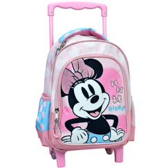Sac à dos à roulettes enfant fille - imprimé minnie - disney vintage love  - vertbaudet enfant