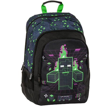 Fille-Sac à dos minecraft zombie 42 cm – 2 compartiments zippés