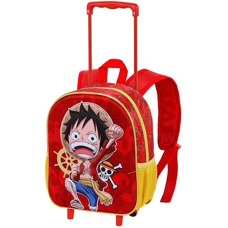 Fille-Sac à dos à roulettes maternelle one piece luffy 3d - 34 cm