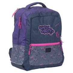 Sac à dos fille 43 cm graffiti avec poches zippées réfléchissantes kip  - vertbaudet enfant