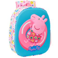 Sac à dos maternelle fille peppa pig effet 3d mousse pool party  - vertbaudet enfant