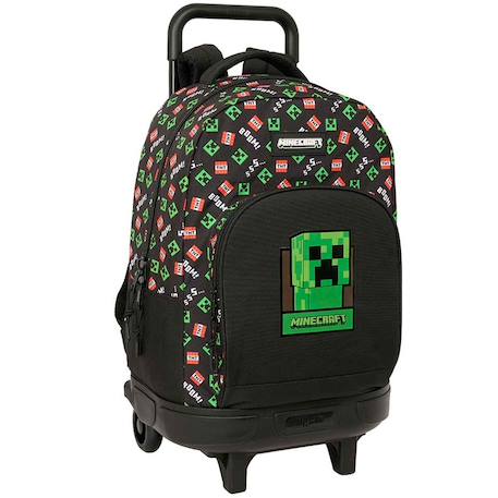 Fille-Accessoires-Sac à dos à roulettes minecraft creeper 45 cm trolley haut de gamme