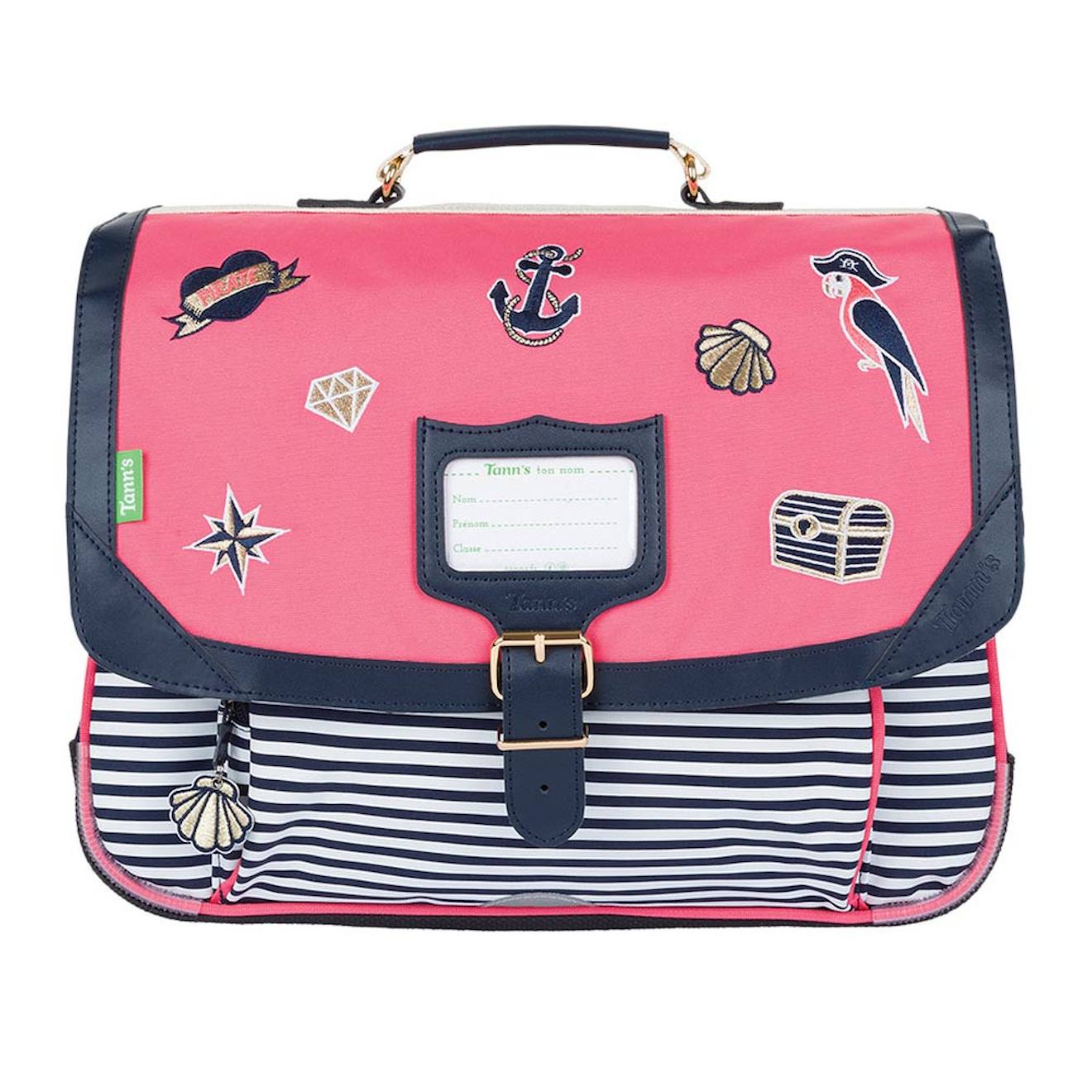 Cartable Enfant Fille Les Fantaisies Enora 38 Cm Bleu / Rose / Blanc