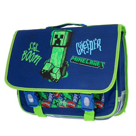 Fille-Accessoires-Cartable, trousse-Cartable minecraft creeper boom 41 cm haut de gamme