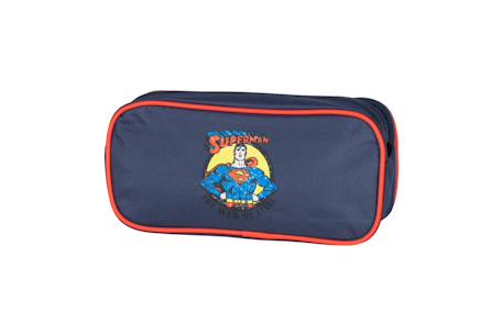 Superman - trousse scolaire enfant - garçon - bleu marine/rouge - 2 compartiments  - vertbaudet enfant