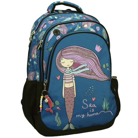 Fille-Sac à dos scolaire fille ovale sea mermaid 48 x 30 x 28 cm - back me up