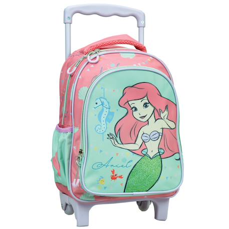 Fille-Accessoires-Cartable, trousse-Sac à dos à roulettes maternelle - licence disney princess ariel - compact