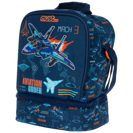 Garçon-Accessoires-Sac goûter isotherme aviation mac must 24 cm sac déjeuner