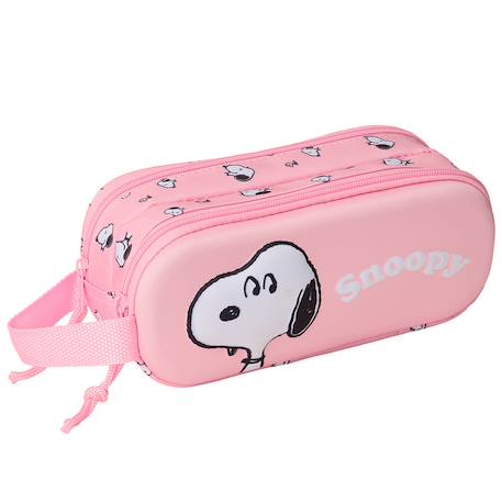Fille-Trousse snoopy tête 3d motif peanuts 2 compartiments