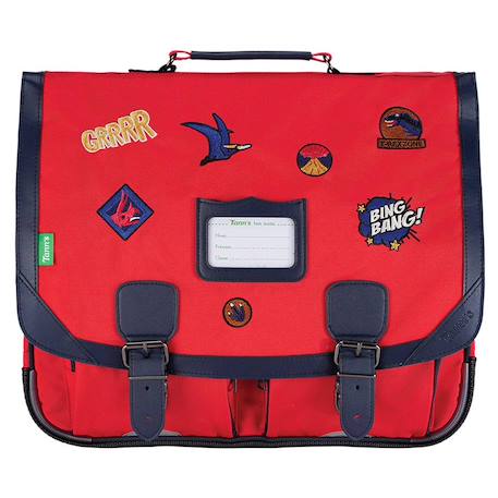 Cartable mae 41 cm 2 compartiments bandes réfléchissantes polyester recyclé  - vertbaudet enfant