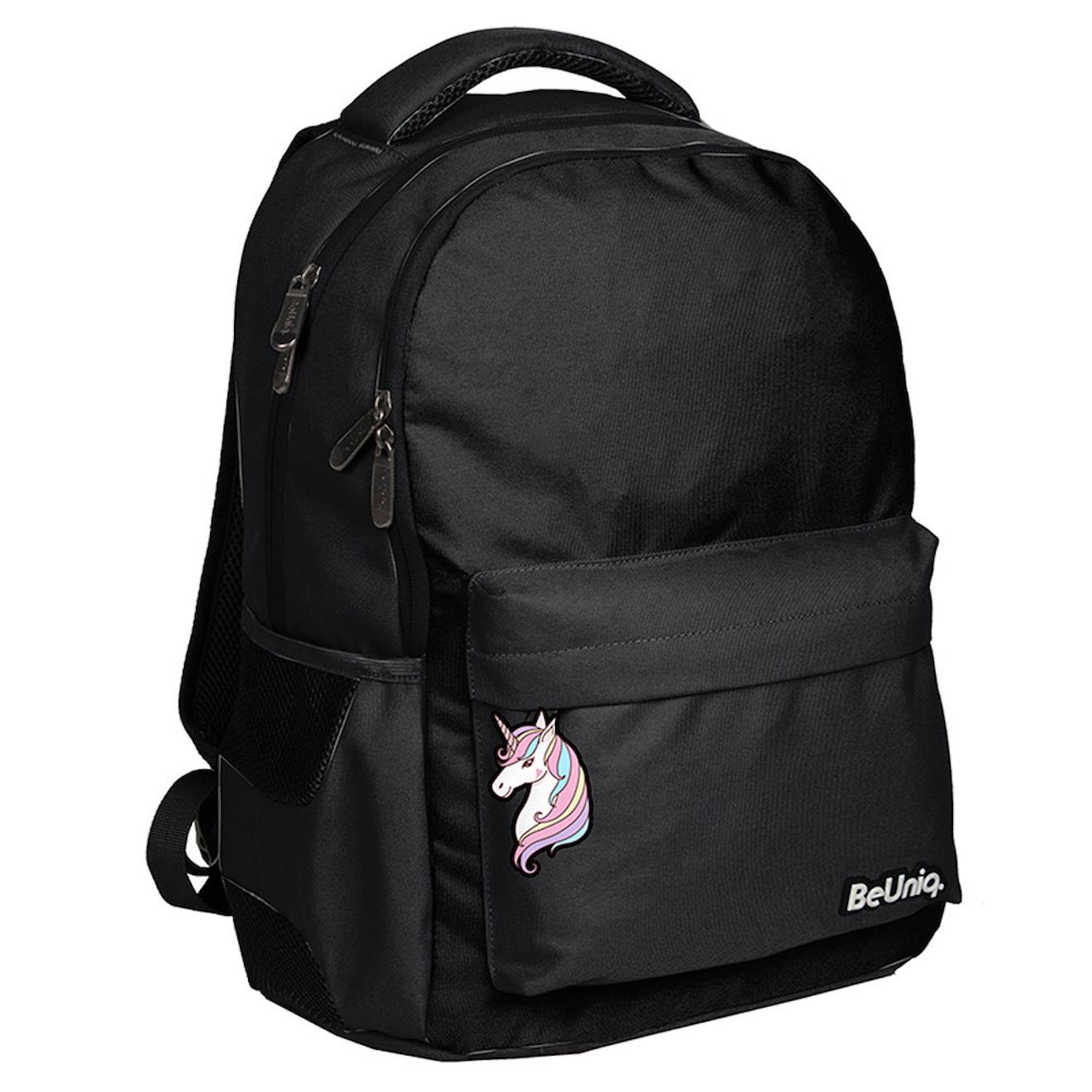 Sac À Dos Scolaire Fille Licorne Be Uniq 2 Compartiments 41 Cm Noir