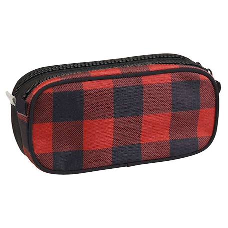 Garçon-Accessoires-Trousse garçon rectangulaire motif damier toile
