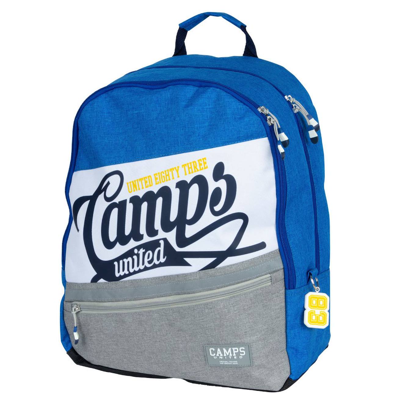 Sac À Dos Scolaire Garçon Camps United 42 Cm À 2 Compartiments Zippés Bleu / Blanc / Gris Sac À Dos Scolaire Garçon Camps United 42 Cm À 2 Compartiments Zippés Bleu / Blanc / Gris