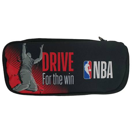 Trousse à zip nba noire 23 cm à 2 compartiments  - vertbaudet enfant