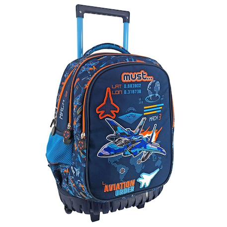 Garçon-Accessoires-Sac à dos trolley 3 compartiments aviation order 45 cm
