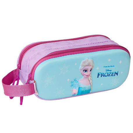 Fille-Accessoires-Cartable, trousse-Trousse reine des neiges frozen 3d 21 cm - 2 cpt