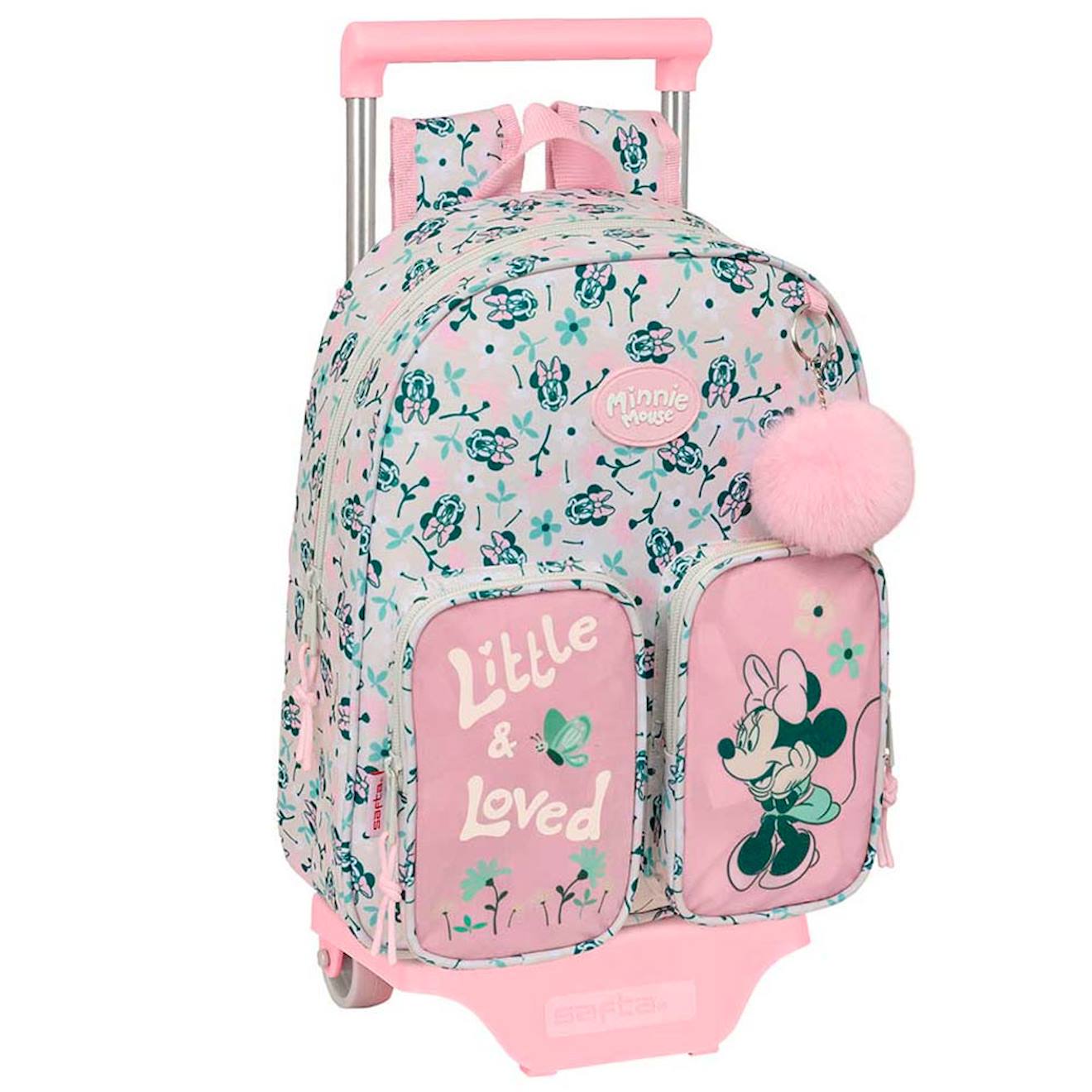 Sac À Dos À Roulettes Minnie Mouse Minty 34 Cm Trolley Maternelle Multicolore