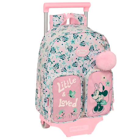 Sac à dos à roulettes minnie mouse minty 34 cm trolley maternelle  - vertbaudet enfant