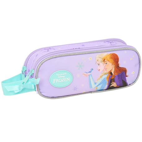 Trousse double compartiment la reine des neiges imprimé disney frozen 21 cm  - vertbaudet enfant