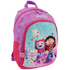 Sac à dos enfant fille gabby et la maison magique ambiance disco 38 cm  - vertbaudet enfant