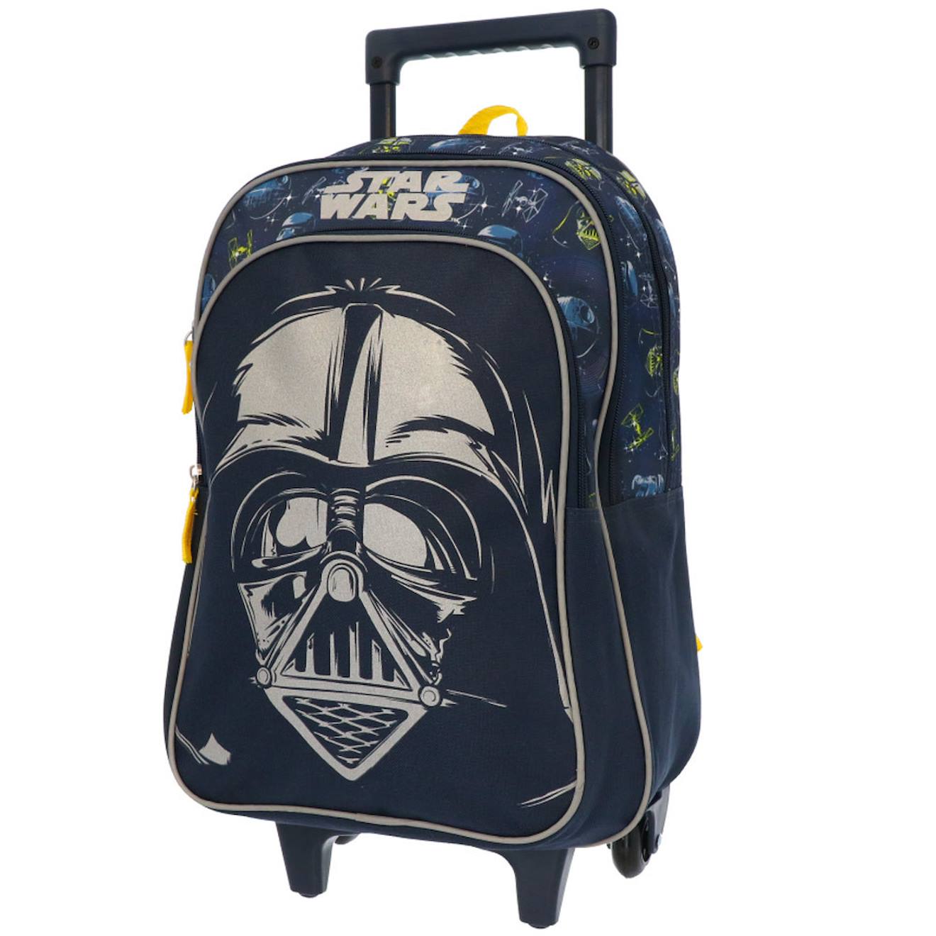 Sac À Roulettes Garçon Star Wars Personnage Dark Vador 42 Cm Noir / Jaune