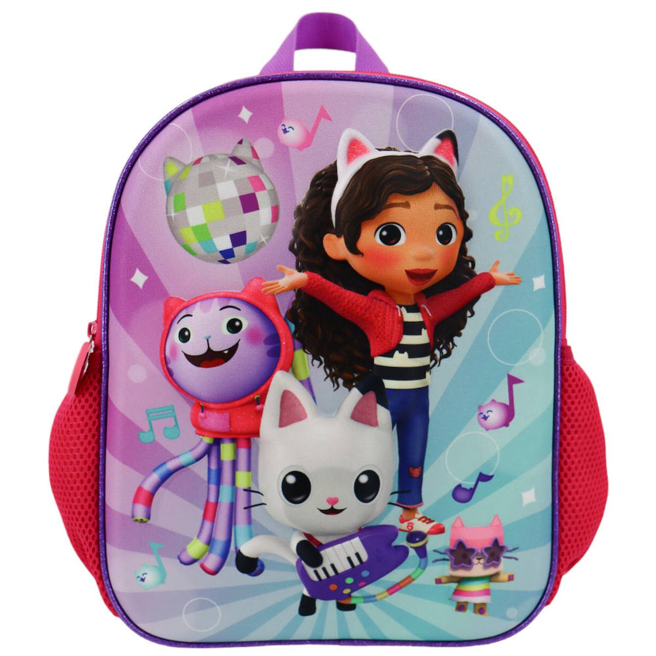 Sac À Dos Maternelle Fille Gabby Et La Maison Magique Avec Ses Personnages Emblématiques 36 Cm Bleu / Rouge