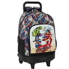 Trolley scolaire garçon avengers assemble avec sac amovible 45 cm  - vertbaudet enfant